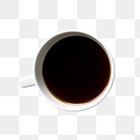 Black coffee  png sticker, transparent background