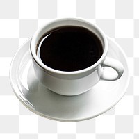 Black coffee png sticker, transparent background