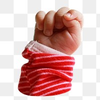 Tiny baby hand png sticker, transparent background