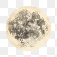 Full moon png sticker, transparent background