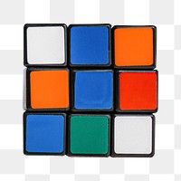 Puzzle cube game png sticker, transparent background