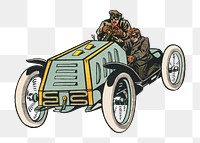 Vintage racing automobile png sticker on transparent background.  Remastered by rawpixel