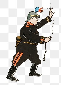 French soldier png waving his hand on transparent background.   Remastered by rawpixel