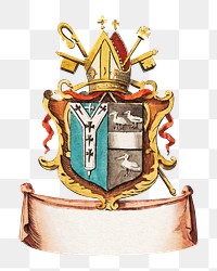 PNG coat of arms sticker, transparent background.   Remastered by rawpixel