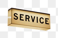 Service sign png sticker, transparent background