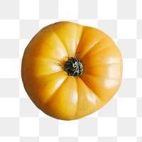 Yellow tomato vegetable png sticker, transparent background