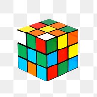 Puzzle cube toy png sticker, transparent background