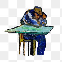 Van Gogh's png The Night Cafe sticker, transparent background. Remastered by rawpixel.