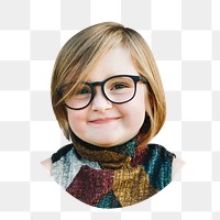 Smiling little girl png, transparent background