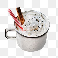 Cinnamon hot chocolate png, transparent background