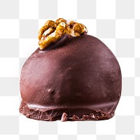 Chocolate truffles dessert png, transparent background