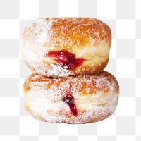 Strawberry donut png, transparent background