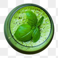 Spinach smoothie png, transparent background