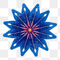 Blue flower png sticker, transparent background