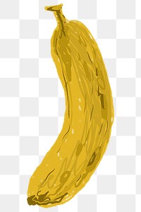 Banana fruit png illustration sticker, transparent background