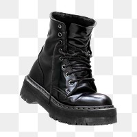 Combat boot png, transparent background