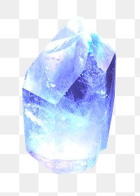 Sapphire crystal png sticker, transparent background