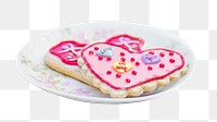 Royal icing biscuit png sticker, transparent background