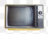 Retro television png sticker, transparent background