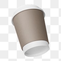 Paper cup png sticker, transparent background