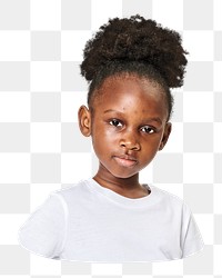 Png black girl in casual wear sticker, transparent background