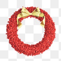 Christmas wreath  png sticker, transparent background