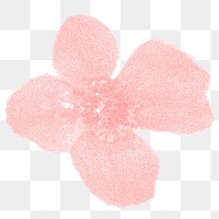 Pink flower png element, transparent background