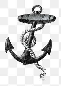 Vintage sea anchor png illustration, transparent background. Remixed by rawpixel.