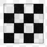 Square png checkered pattern shape, geometric graphic, transparent background. Remixed by rawpixel.