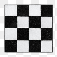 Square png checkered pattern shape, geometric graphic, transparent background. Remixed by rawpixel.