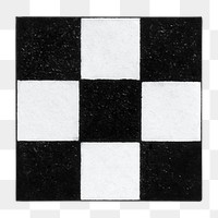 Square png checkered pattern shape, geometric graphic, transparent background. Remixed by rawpixel.