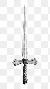 Vintage dagger png illustration on transparent background. Remixed by rawpixel.