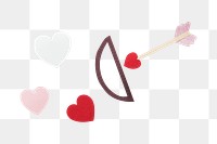 PNG Valentine's arrow icon sticker transparent background