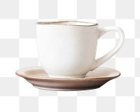 White tea cup png sticker, transparent background