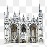 Png Peterborough cathedral, isolated object, transparent background