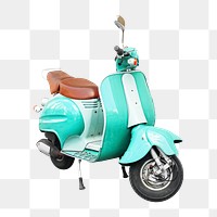 Retro scooter vehicle png, transparent background