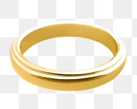 Golden ring png, isolated object, transparent background