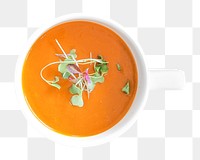 Tomato soup png collage element, transparent background