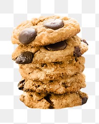 Chocolate cookies png, food element, transparent background