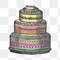 Vintage cake png food, transparent background. Remixed by rawpixel. 