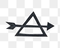 PNG  arrow and triangle sticker transparent background