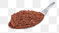 Brown powder png collage element on transparent background