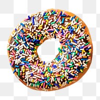 Donut png collage element, transparent background