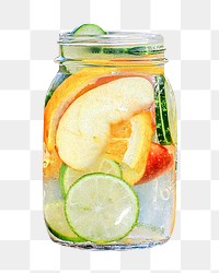 Infused water png, transparent background