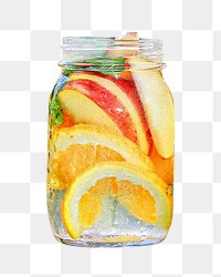 Infused water png, transparent background