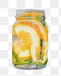 Infused water png, transparent background