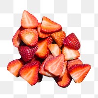 Png cut strawberry, transparent background