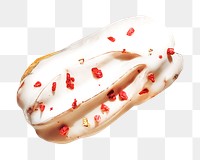 Eclair png collage element on transparent background