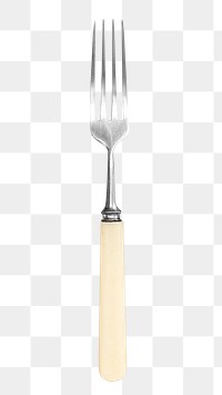 Utensil fork png, isolated object, transparent background