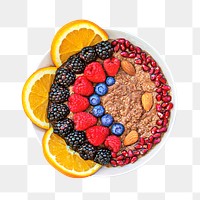 Healthy breakfast png collage element, transparent background